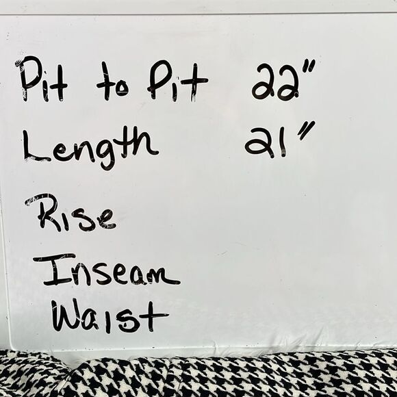 Worthington Ladies Petite Large Cropped Button Jacket Houndstooth Black White - Picture 8 of 8